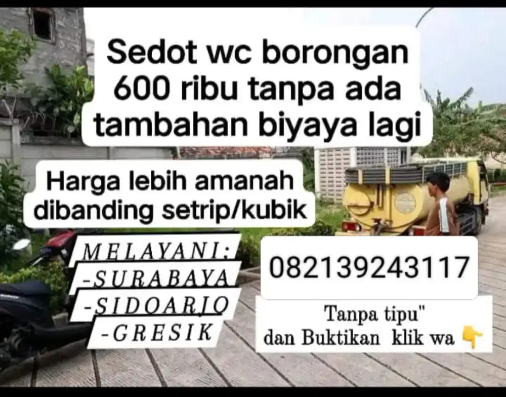 Sedot wc Sidoarjo Murah Bergaransi
