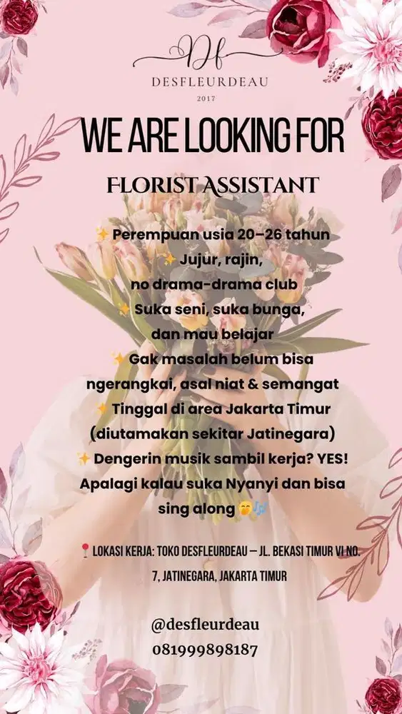Asisten perangkai bunga