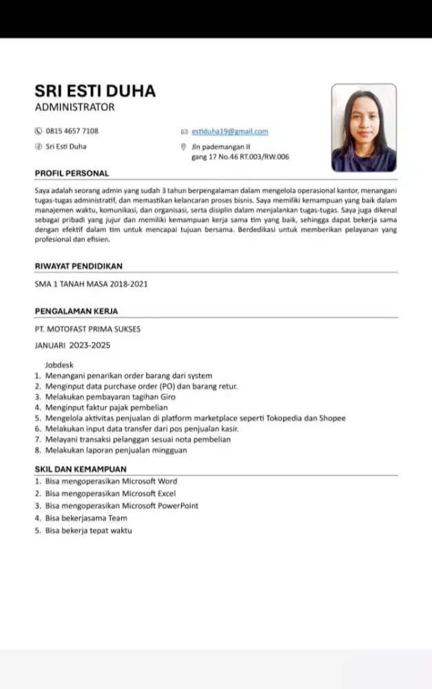 Cari loker admin (buat saya)
