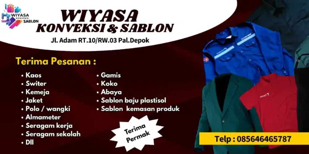 Jasa permak jahit dan pembikinan baju