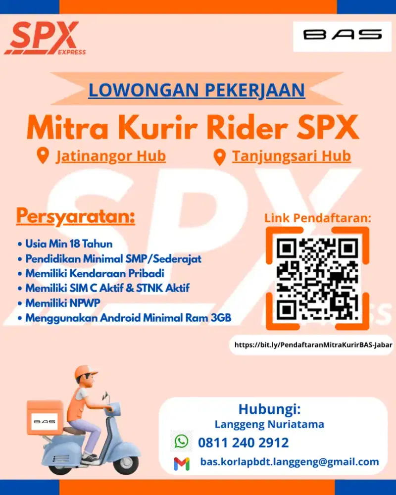 DIBUTUHKAN KURIR RIDER SPX XPRESS