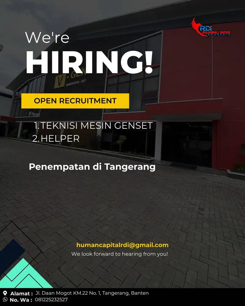 LOWONGAN MEKANIK GENSET