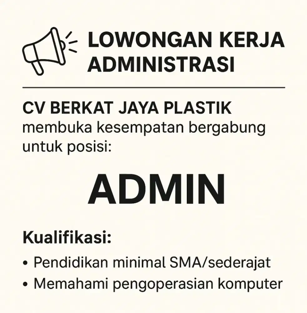 Lowongan Administrasi