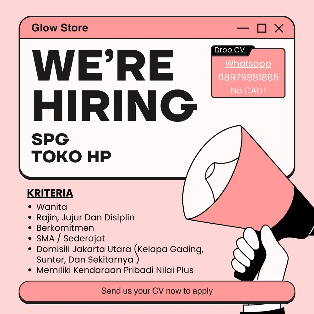 Loker SPG Toko ACC HP (Mall Of Indonesia) | Lowongan Kerja SPG Toko HP