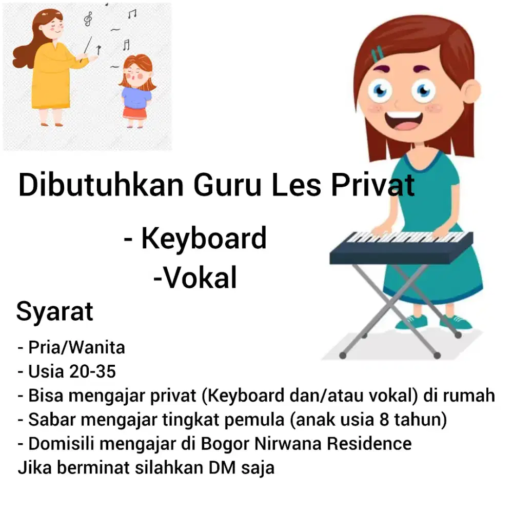 Dibutuhkan Guru Les Privat