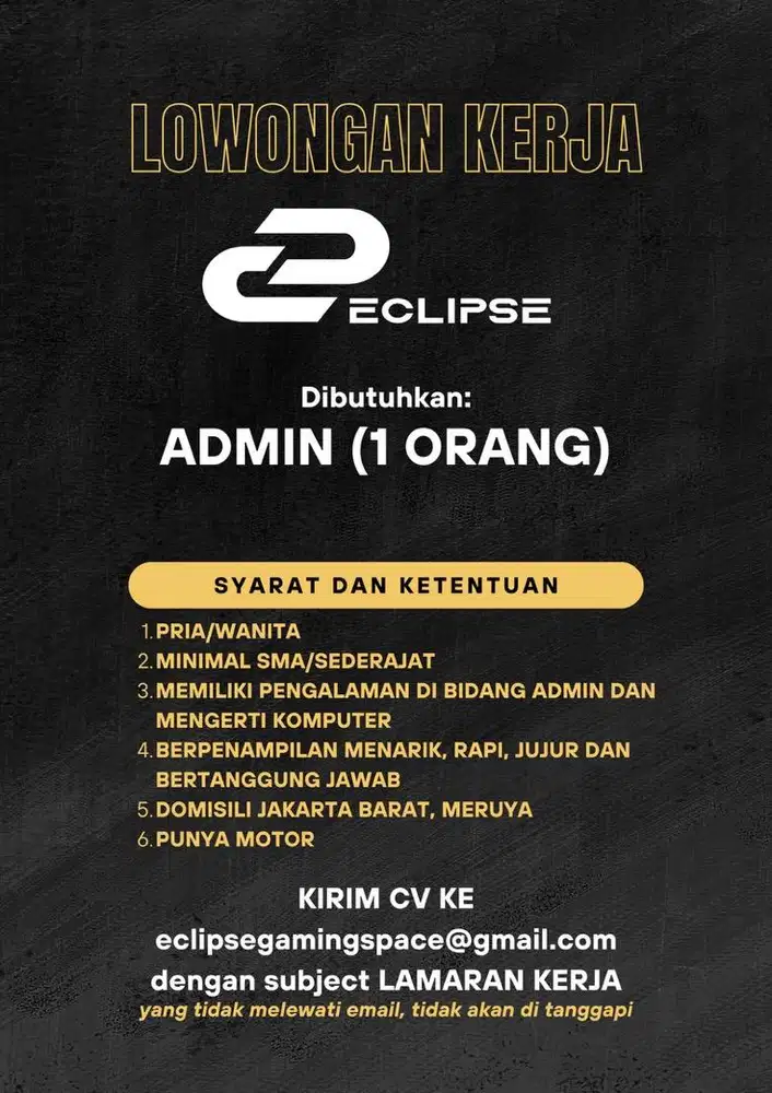 Dibutuhkan ADMIN