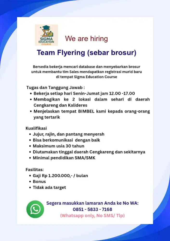 Team Flyering (sebar brosur)