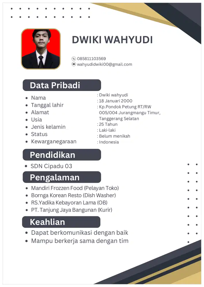 butuh pekerjaan apa saja