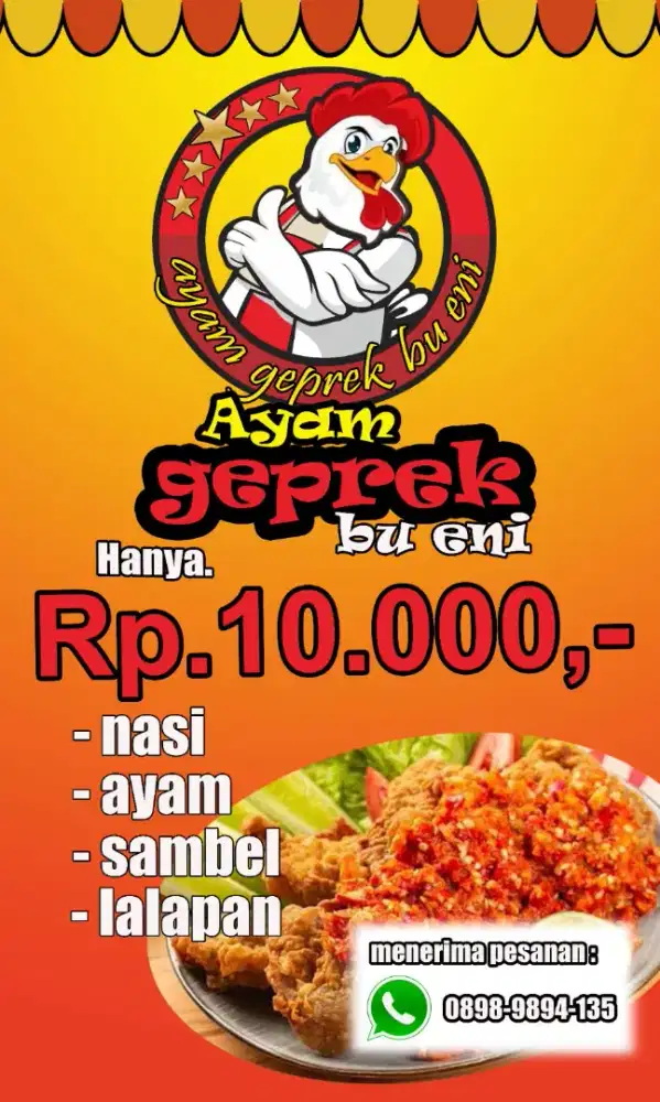 Dicari karyawan untuk ayam geprek