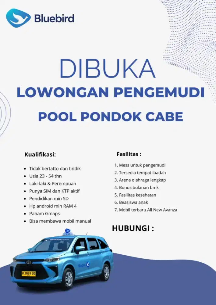 DIBUTUHKAN SECEPATNYA PENGEMUDI