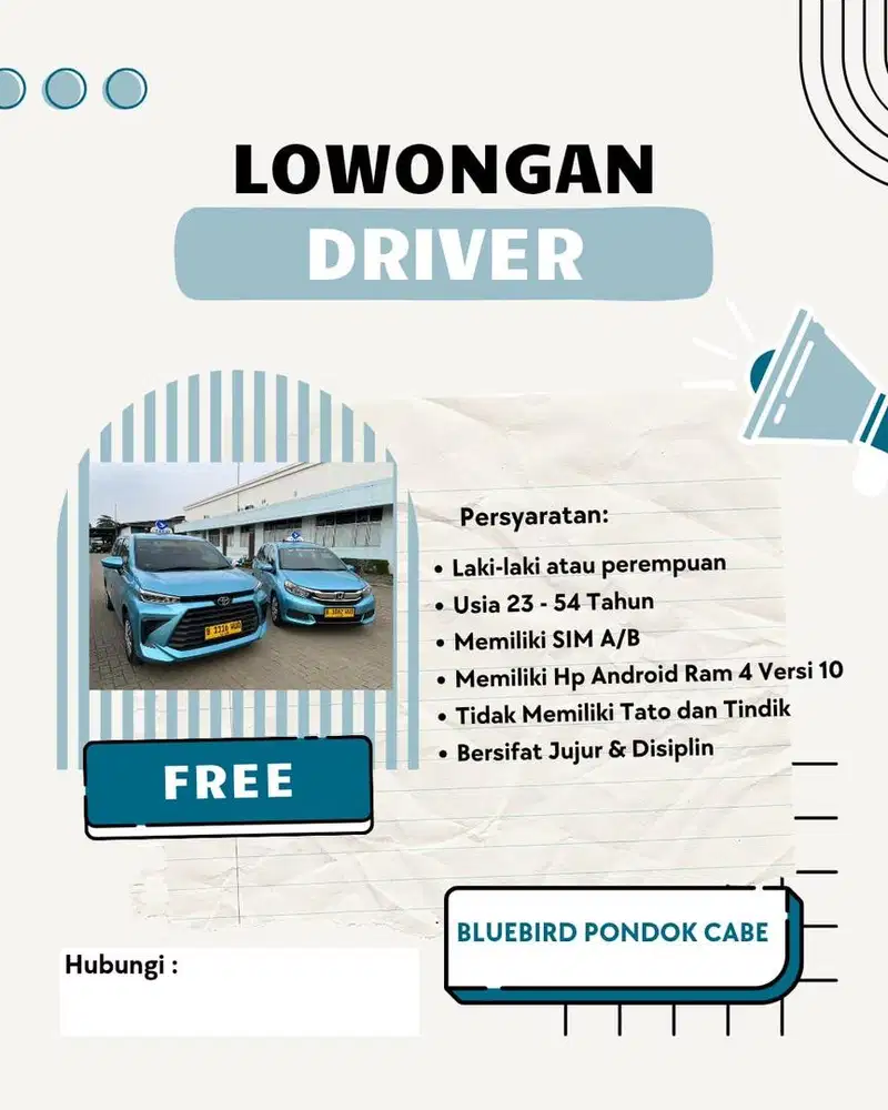 LOWONGAN DRIVER