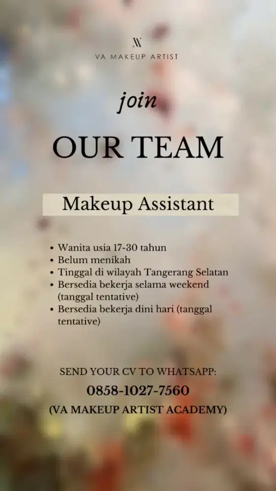 Assistant MUA (VA MAKEUP ARTIST)