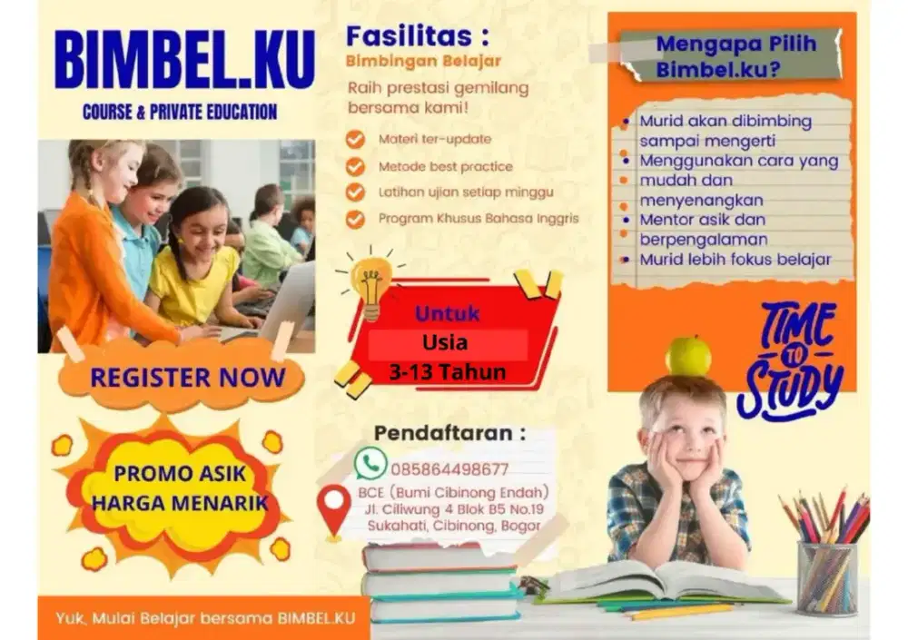 Belajar seru, asik bersama Bimbel.ku