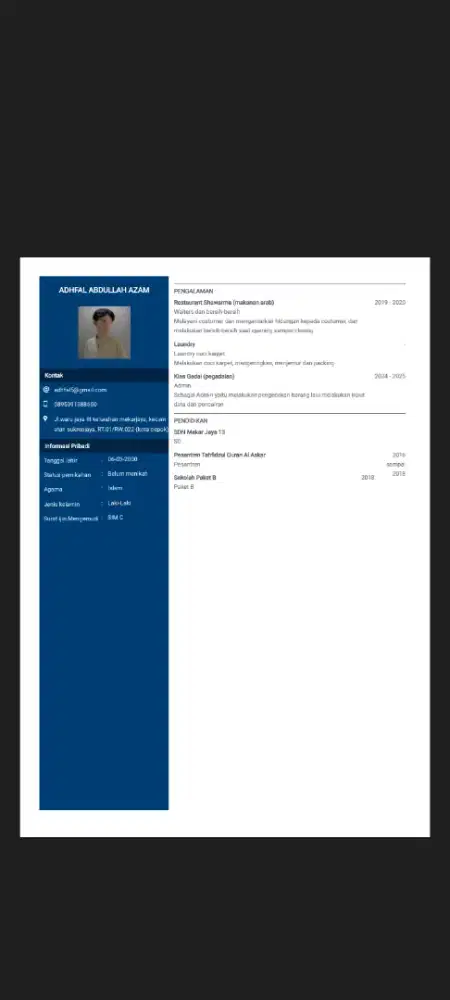 Bismillah cari lowongan pekerjaan