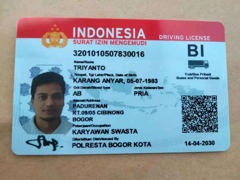 Driver pribadi/ perusahaan