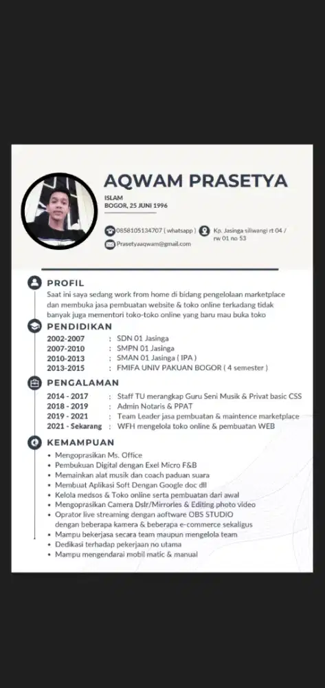 Mencari pekerjaan administrasi perkantoran / admin marketplace