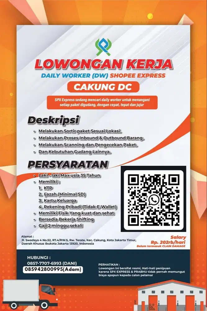 Loker Sortir DC Cakung SPX PRABHU