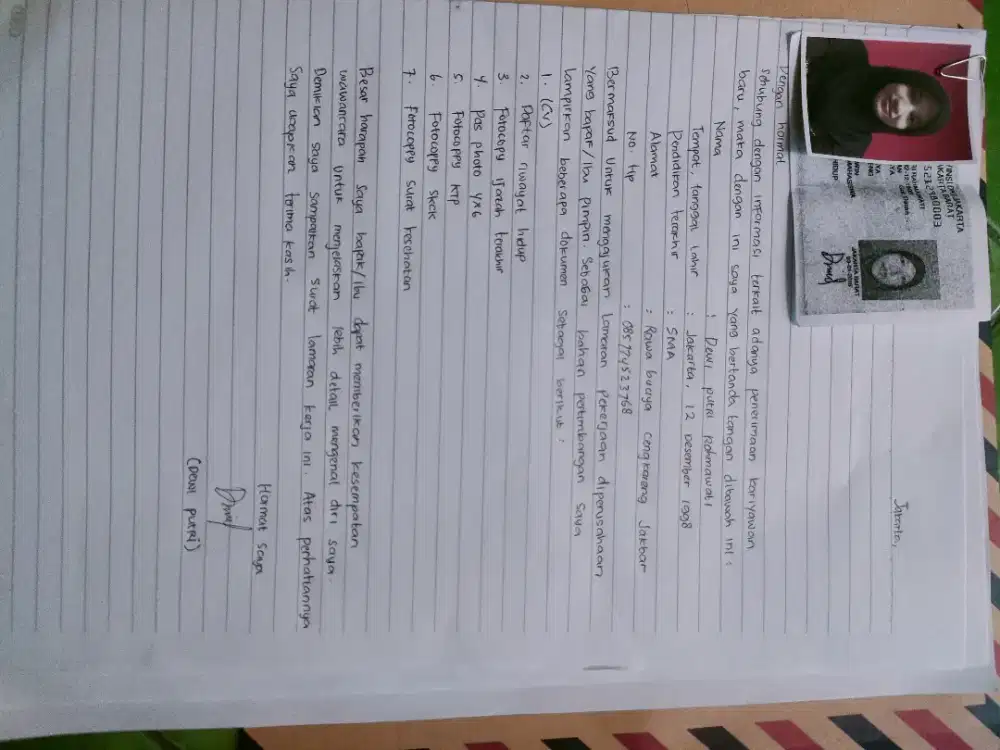 Sedang mencari pekerjaan untuk cewek